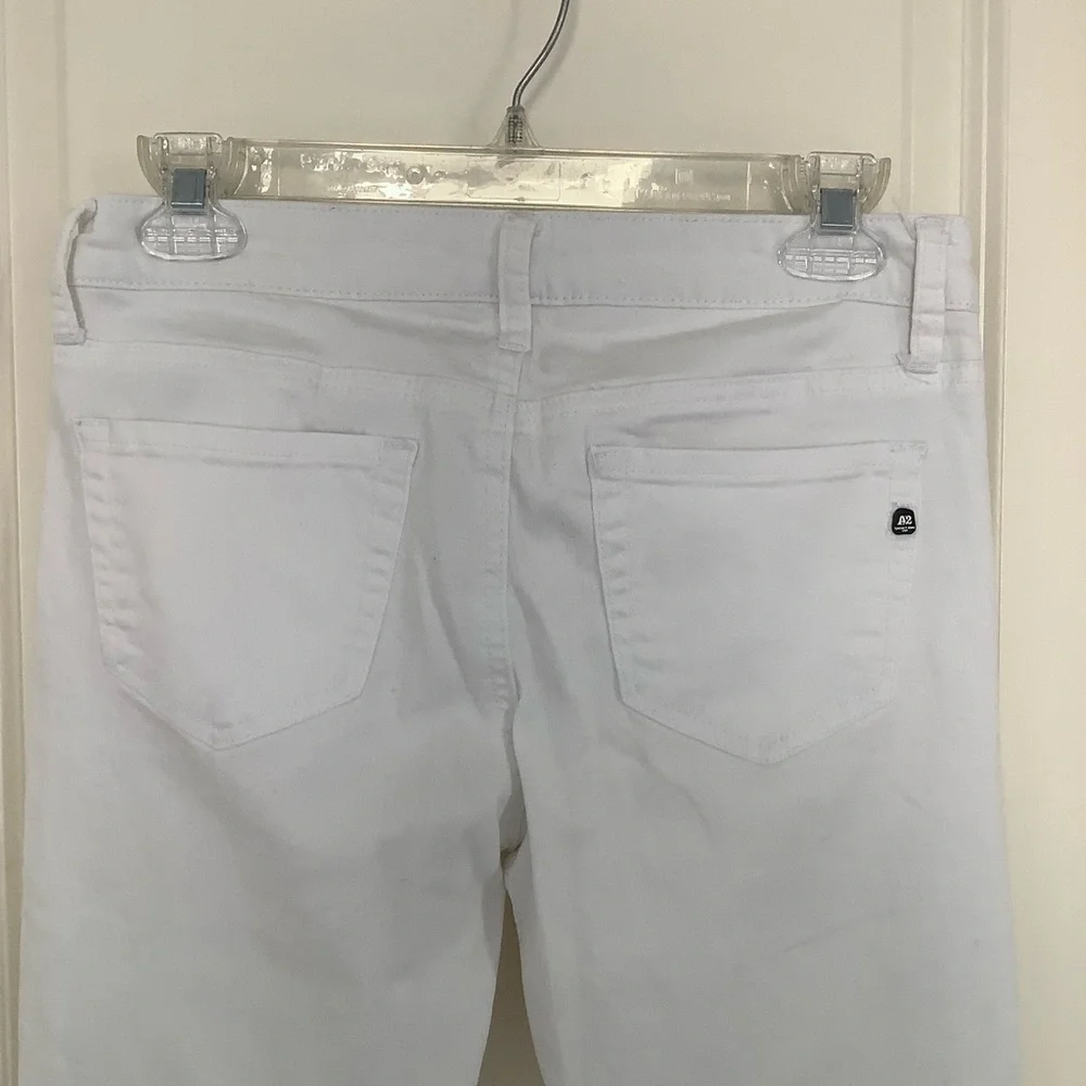 A’2nd by Special A Jeans White Mid Rise Skinny Ankle Jeans Size 7 - Picture 2 of 10